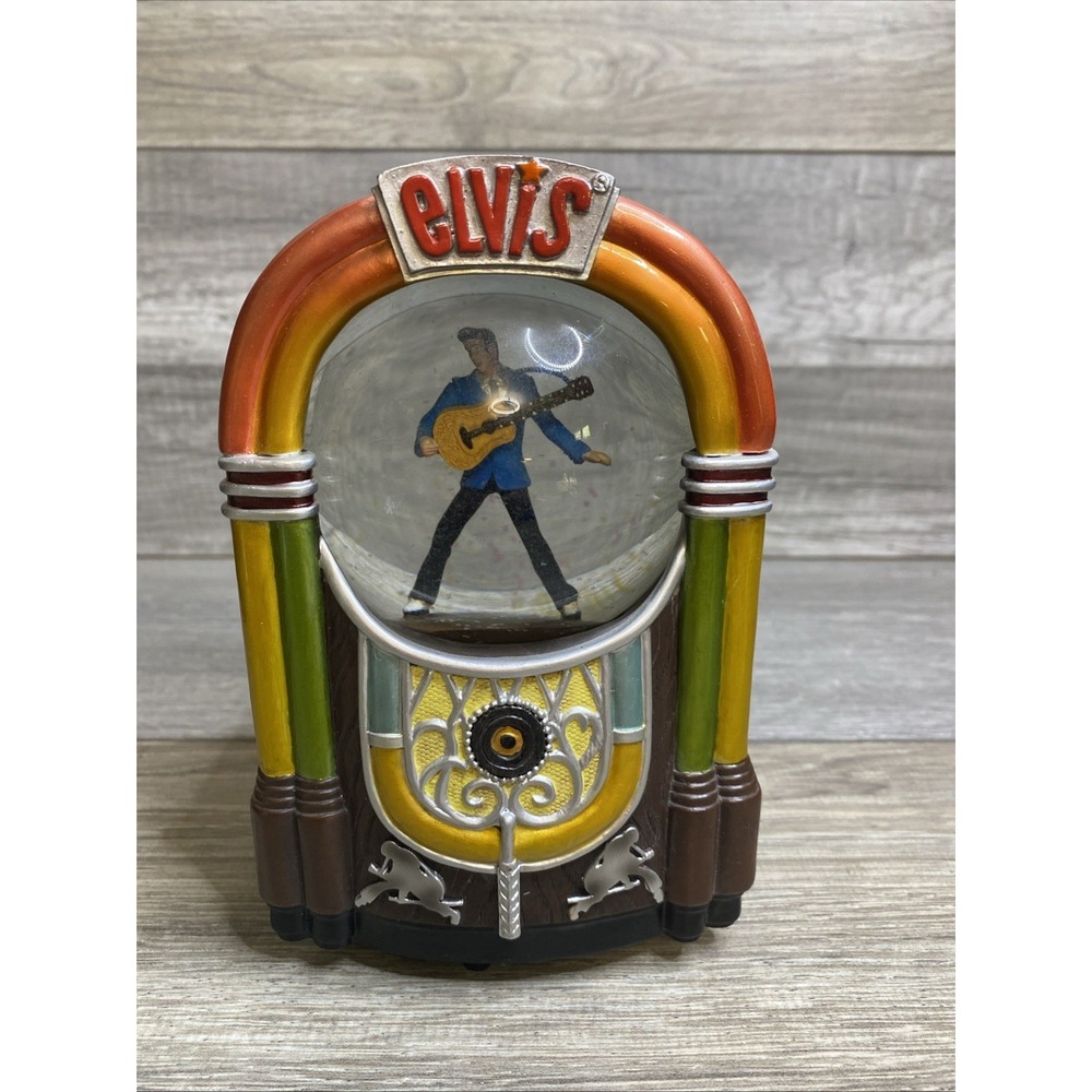 Elvis‎ Presley Jukebox Snow Globe Plays Heartbreak Hotel Memorabilia Working